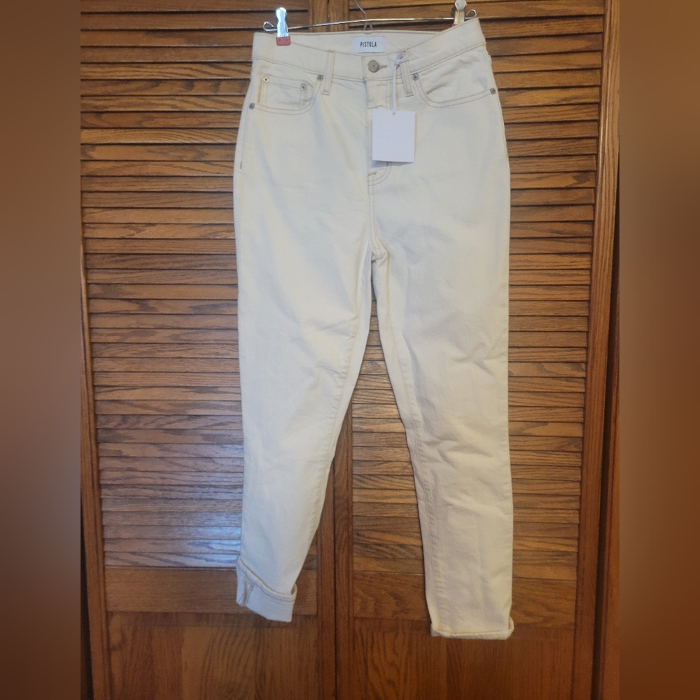 Pistola NWT Kate‎ East Side Women's Cream Jeans Size 26
